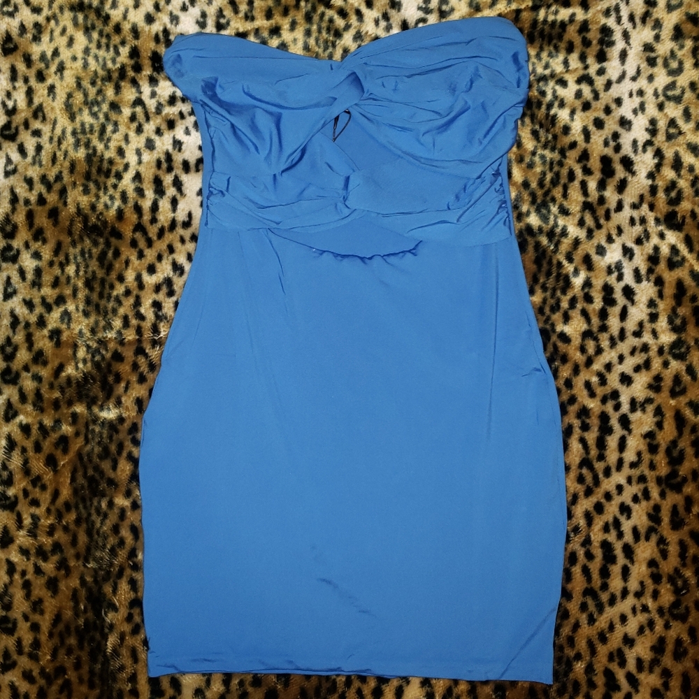 COTTON CANDY LA BLUE cut out bodycon TUBE DRESS M DOLLS KILL NWT RAVE CLUB